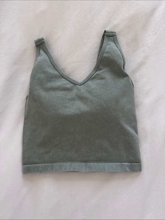 Yogalicious Tops - Yogalicious Sage Green V-Neck Crop Top